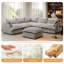 Canapé modulaire Cloud Canapé modulaire 6 places Canapé modulaire rembourré avec repose-pieds-2106270493