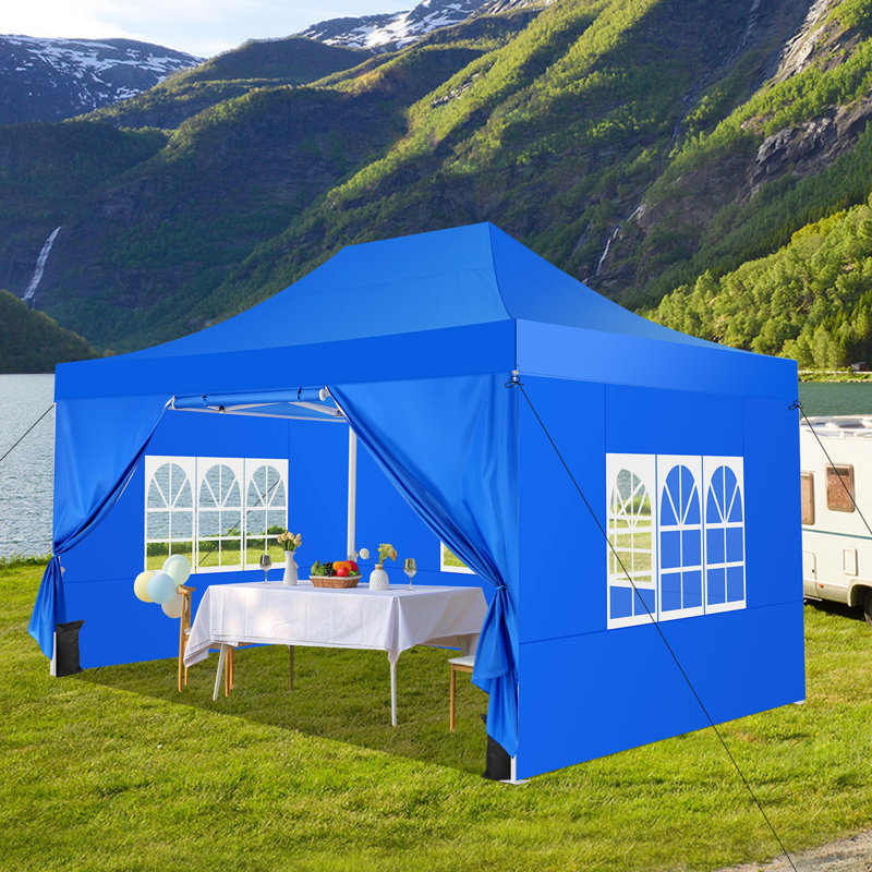 15 pi L 10 pi. D Tente escamotable pour fêtes, Bleu