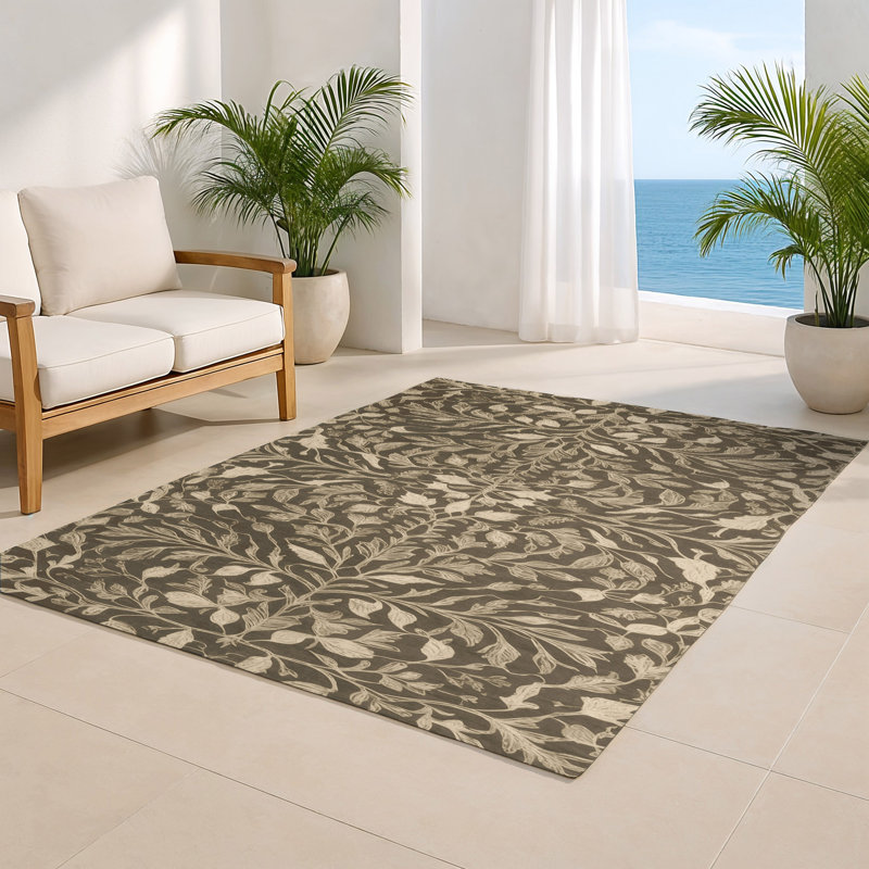 Nature Gray Indoor and Outdoor Area Rug, Rectangle 2' x 3'