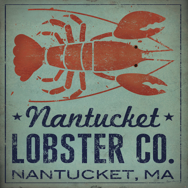 Callisto «Nantucket Lobster Co.» Impression sur toile tendue, H 12 po x l 12 po x P 1,5 po, Toile tendue