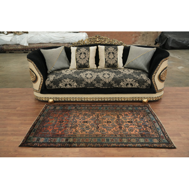 Tapis en laine à motif géométrique 3 x 6