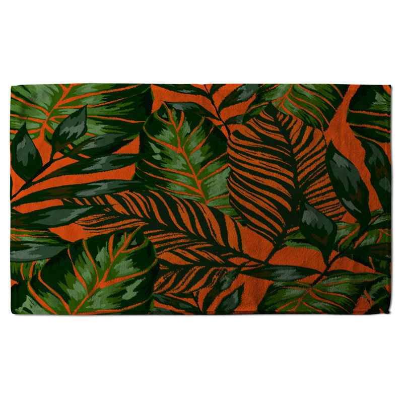Cotton Floral Waffle Kitchen Towel