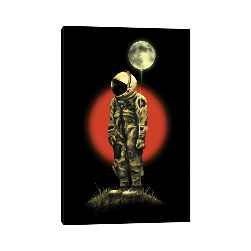 Fly Me To The Moon by Nicebleed - Print on Canvas, 45.72cm H x 30.48cm W x 1.91cm D, Wrapped Canvas