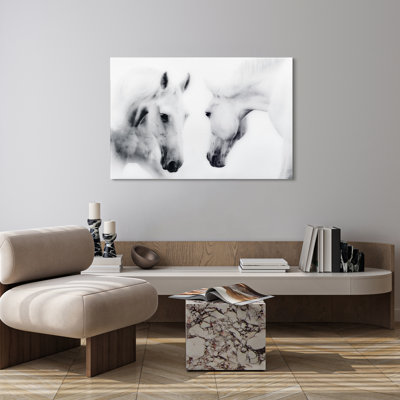 «White Horse» - impression murale inversée en verre