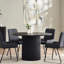 Auman Fluted Round Dining Table-120391648