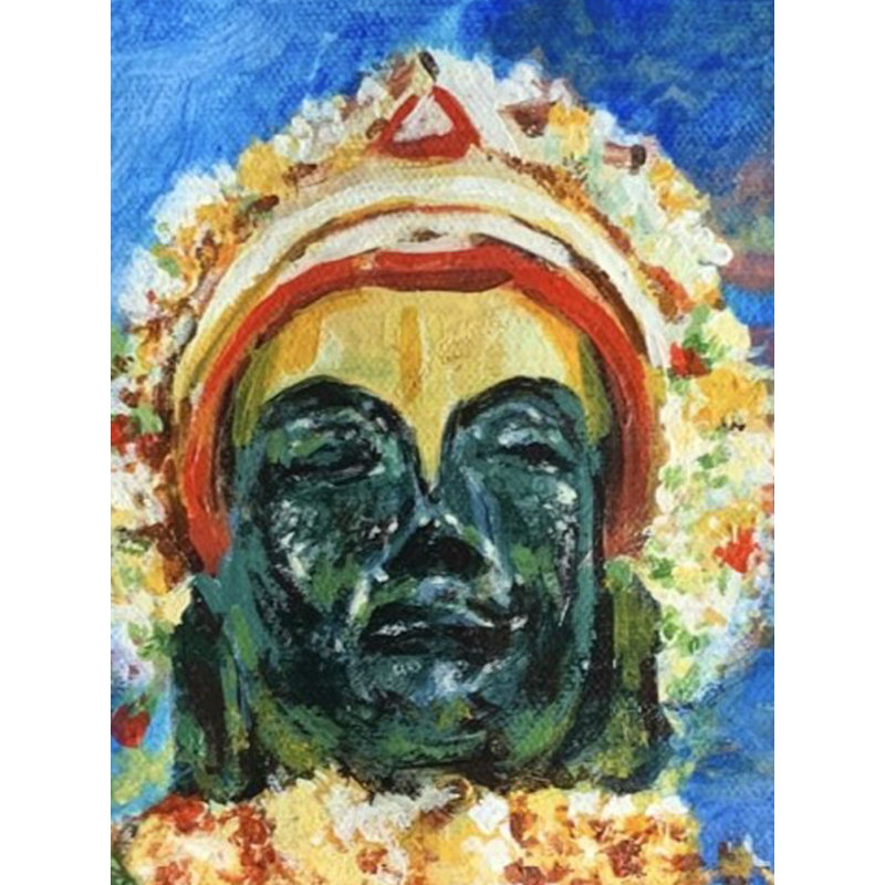 Les dévots de Lord Vitthal | Acrylique sur toile | Par Kishore Kawad