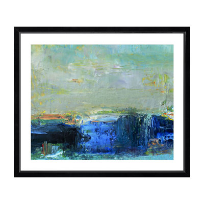 Shades Of Blue Abstract - Single Picture Frame Print