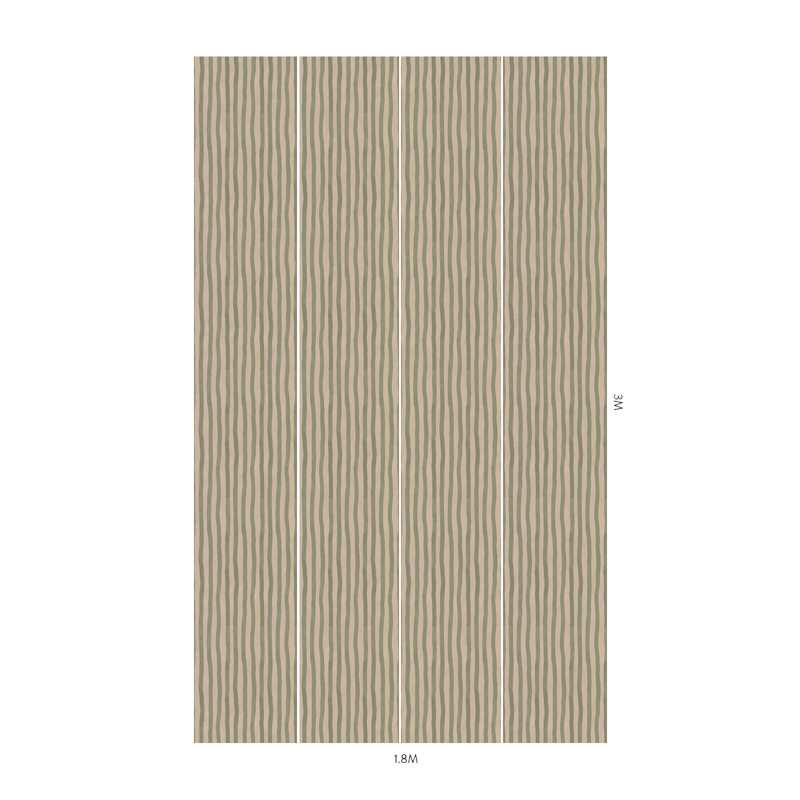 Artist's Stripe Wallpaper, Sap/Alabaster