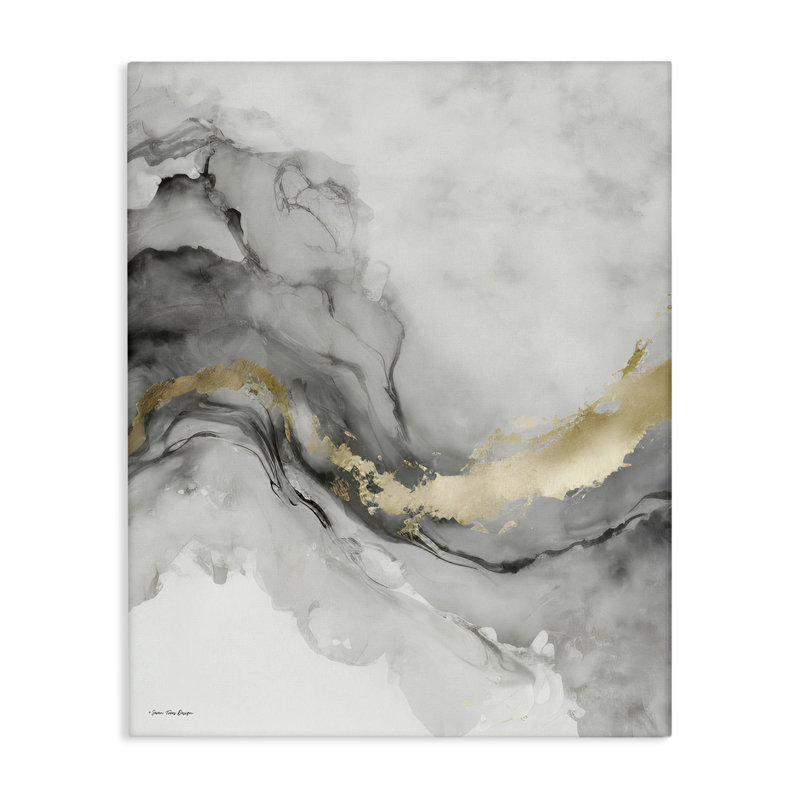 «Grey & Glam Geode», art mural sur toile par Seven Trees Design, H 48 po x l 36 po x P 1,5 po