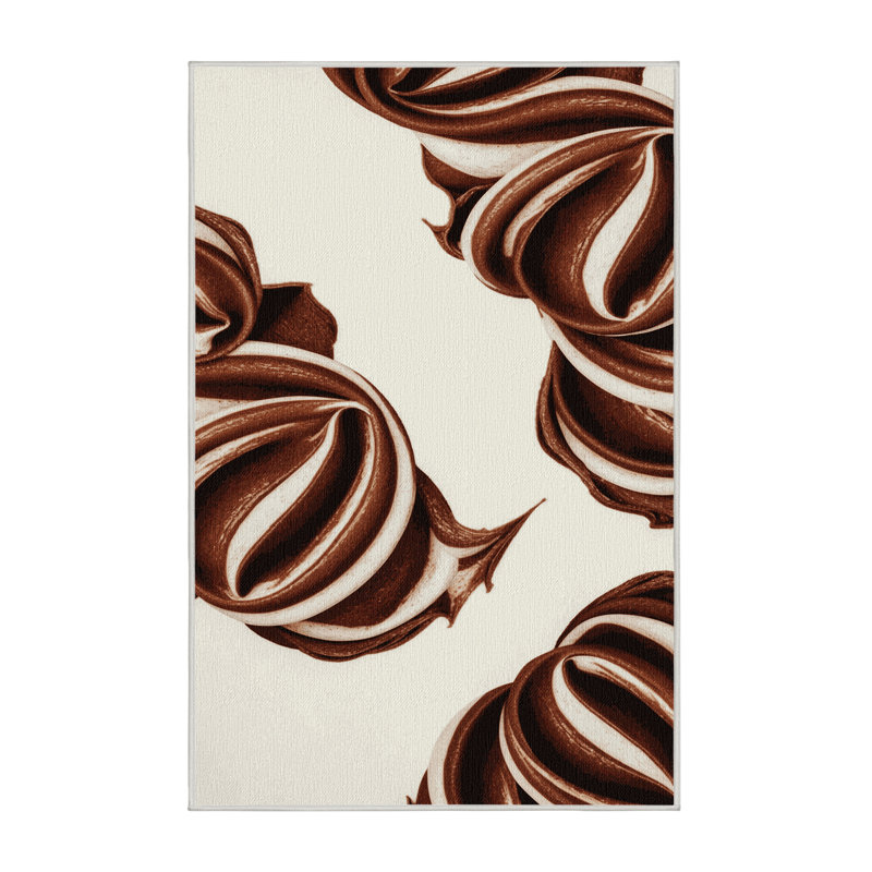 Washable Mousse Desserts Area Rug, Rectangle 3' x 5'