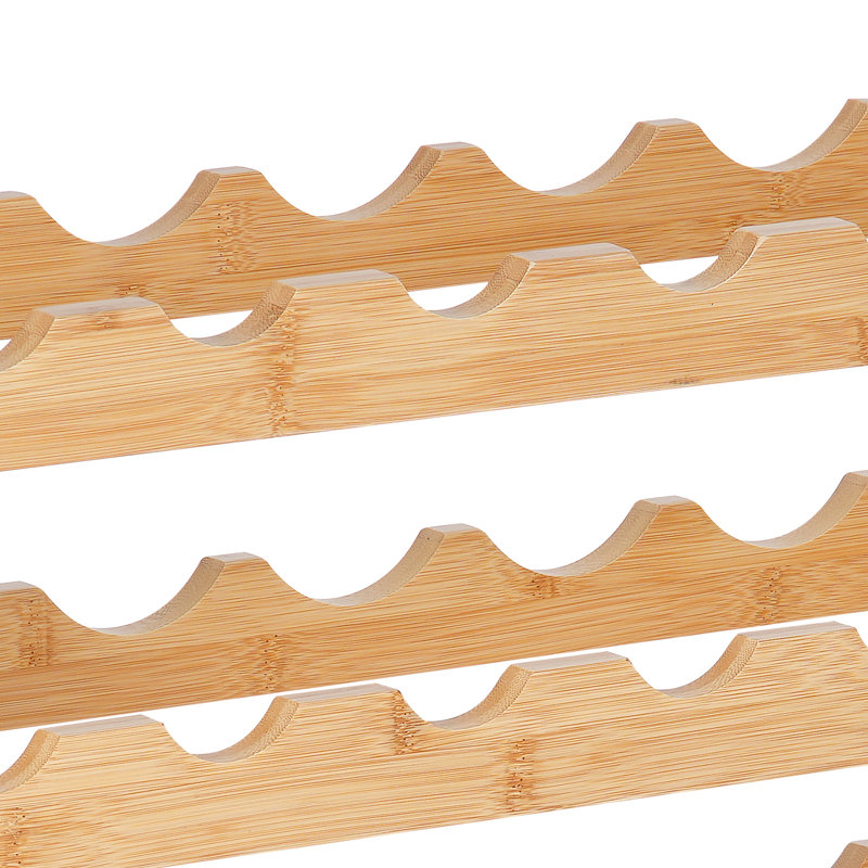 4 présentoirs en bois pour 36 bouteilles, collectionneurs de vin idéaux, bouteilles de vin lisses et résistantes, passionnés, structure avec zone de support étendue