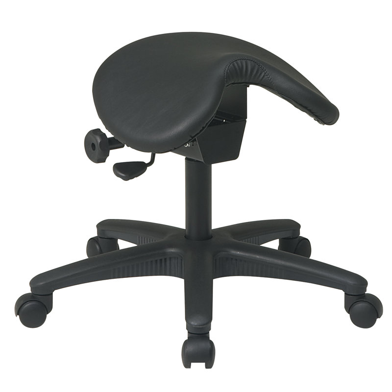 Adjustable Height Ergonomic Stool with Removable Casters/Wheels