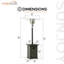 Chauffe-terrasse Sunjoy, chauffe-terrasse d'extérieur au propane 40 000 BTU avec conception de table d'appoint, brûleur en acier inoxydable, système d'arrêt automatique de sécurité pour usage commercial et résidentiel 