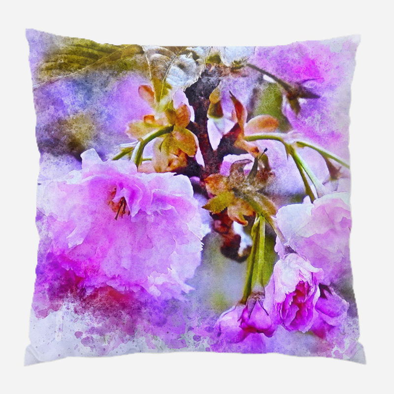 Ebling Outdoor Reversible Throw Pillow, Microsuede, Indoor