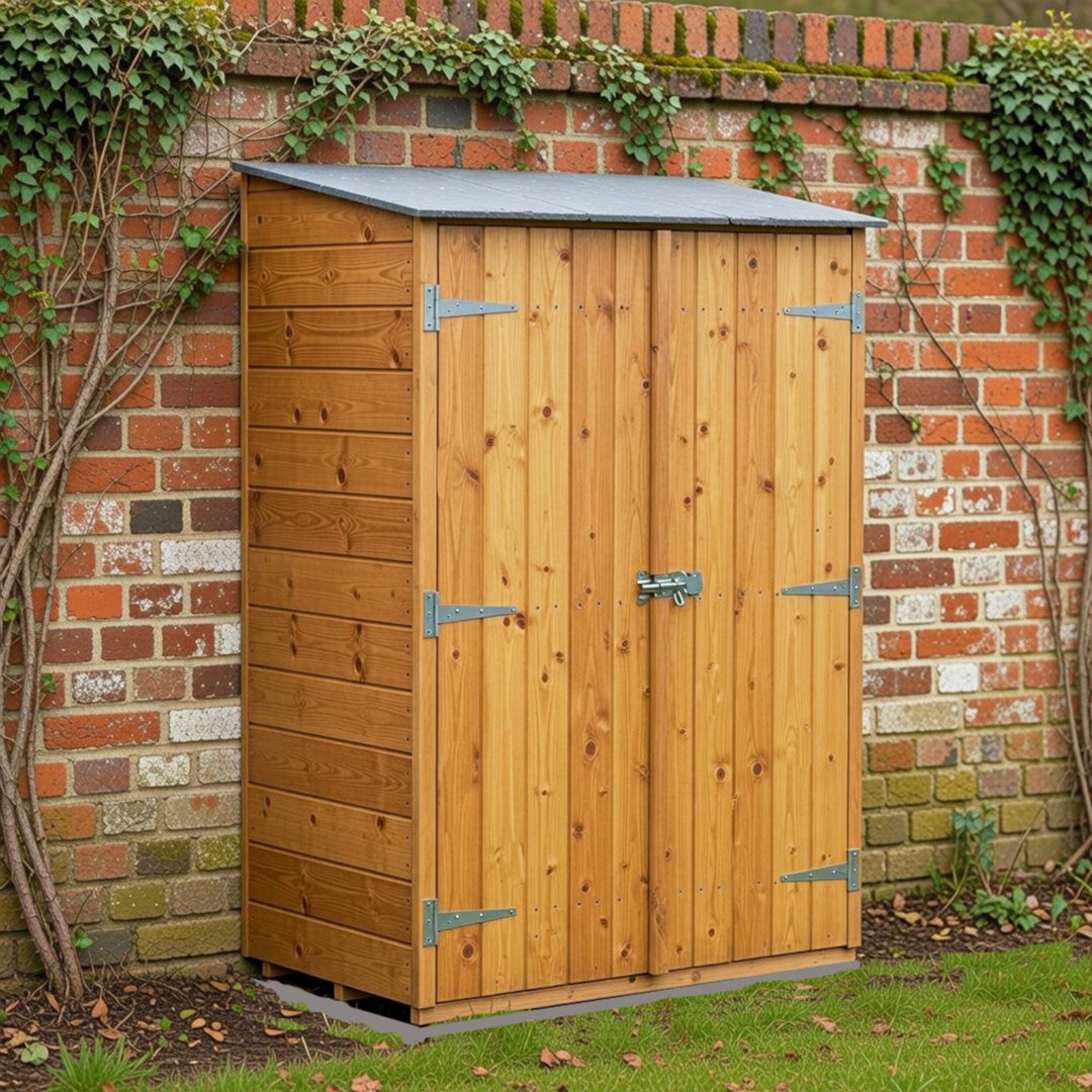 Shire 4x2 Garden Store - Brown - Pine - Double Doors - 153x119x59cm - Image 3