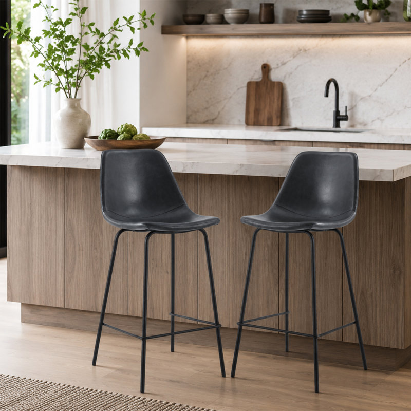 Tabouret de comptoir 25,5 po Nunley, Noir