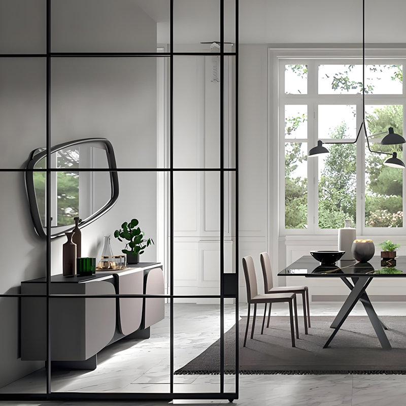 Italian minimalist side cabinet