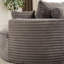 Velours côtelé gris, fauteuil moelleux à 1 place, canapé-lit de 50 po et coussin cylindrique, aucun assemblage requis