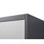 Armoire grande capacité en métal gris avec tringle et compartiments