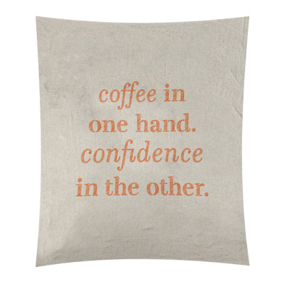 Tapisserie de polyester à citation de café et de confiance en polyester