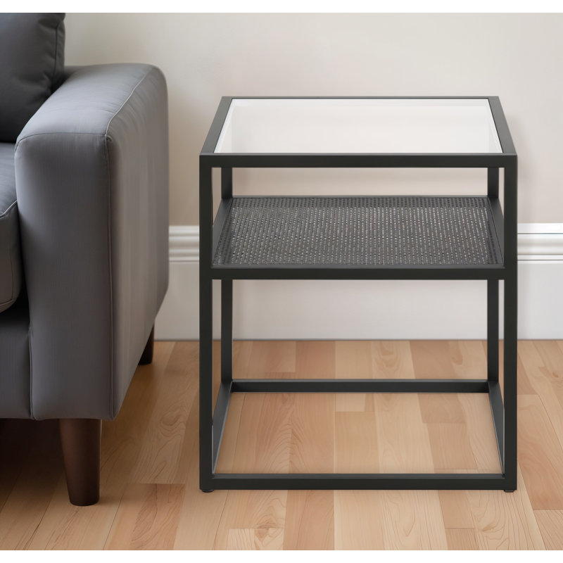 Nellie Glass Top End Table