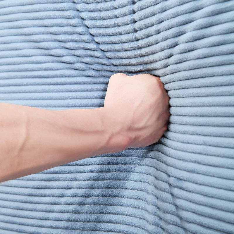Velours côtelé bleu 28 avec structure rembourrée de haute qualité et assise personnalisable Tissu très épais, configuration flexible