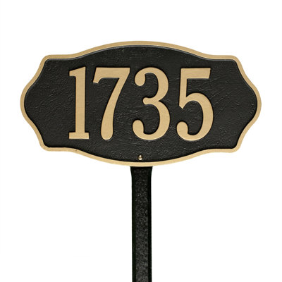 Hampshire 1-Line Lawn Address Sign