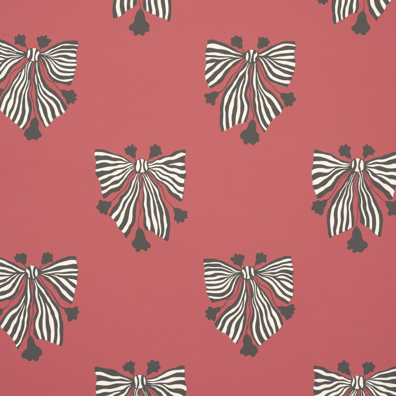 Papier peint Schumacher X Marian Mcevoy Bow-Wow-Wow, Rouge