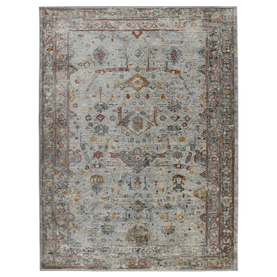 Kolby Traditional Bordered Premium Polyester Performance Area Rug