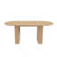 Table de salle à manger rustique rustique ovale avec base profilée, durable et spacieuse pour les réunions de famille et les repas de tous les jours.