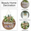 12 in. x 12 in. Round Seasonal Interchangeable Welcome Decor by Rustic Wooden Wall Ar