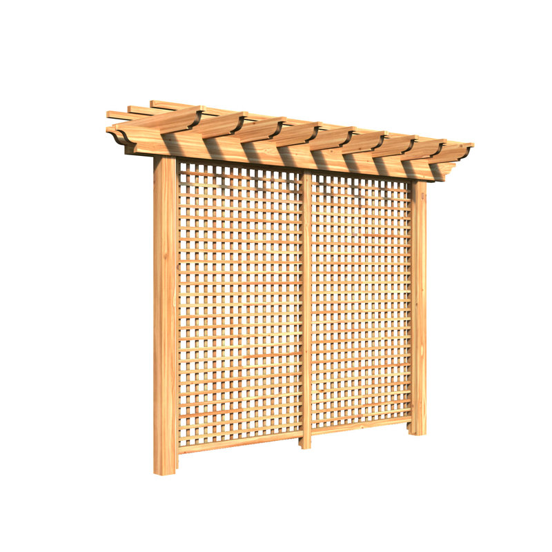 Solid Wood Pergola, 10 ft. W x 4 ft. D