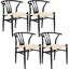 Chaise d'appoint de salle à manger empilable 20 po (ensemble de 4)-321670396