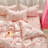 Pink And White Grid Comforter Set Love Heart Plaid Buffalo Check Gingham Pattern Microfiber Bedding Set Modern Cottage Preppy Decor Bedding For Women Girls-116150740-122511807