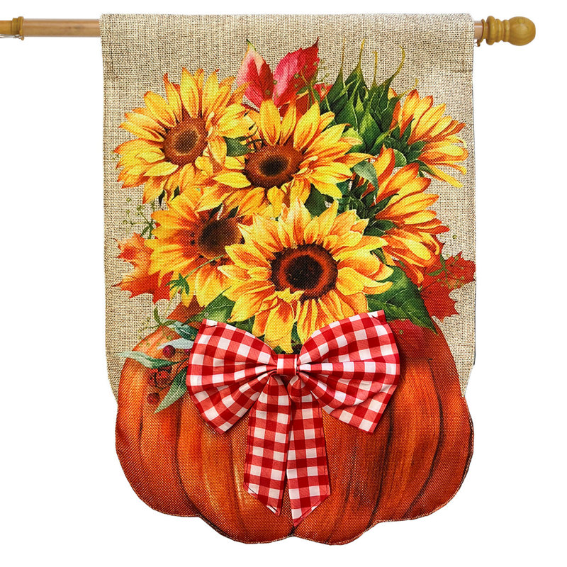 Drapeau maison de tournesol