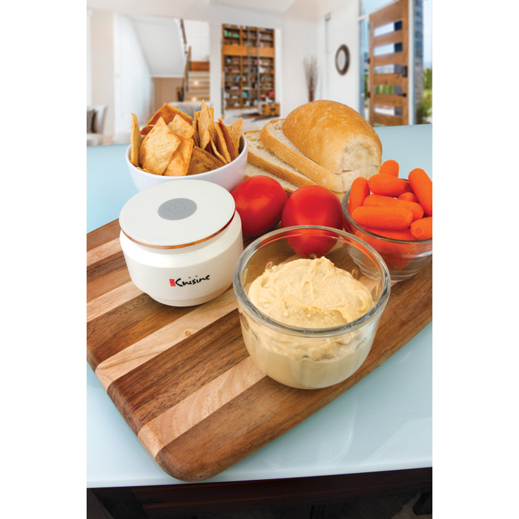 Euro Cuisine Cordless / Rechargeable Chopper With Scale And Two Glass Bowls  - Large & Small Bowls / 2 Blades