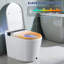Toilette intelligente une pièce avec siège chauffant à fermeture silencieuse, capteur de pied / hors siège / occultant / chasse à distance, toilette allongée avec bidet sans réservoir, veilleuse douce, télécommande