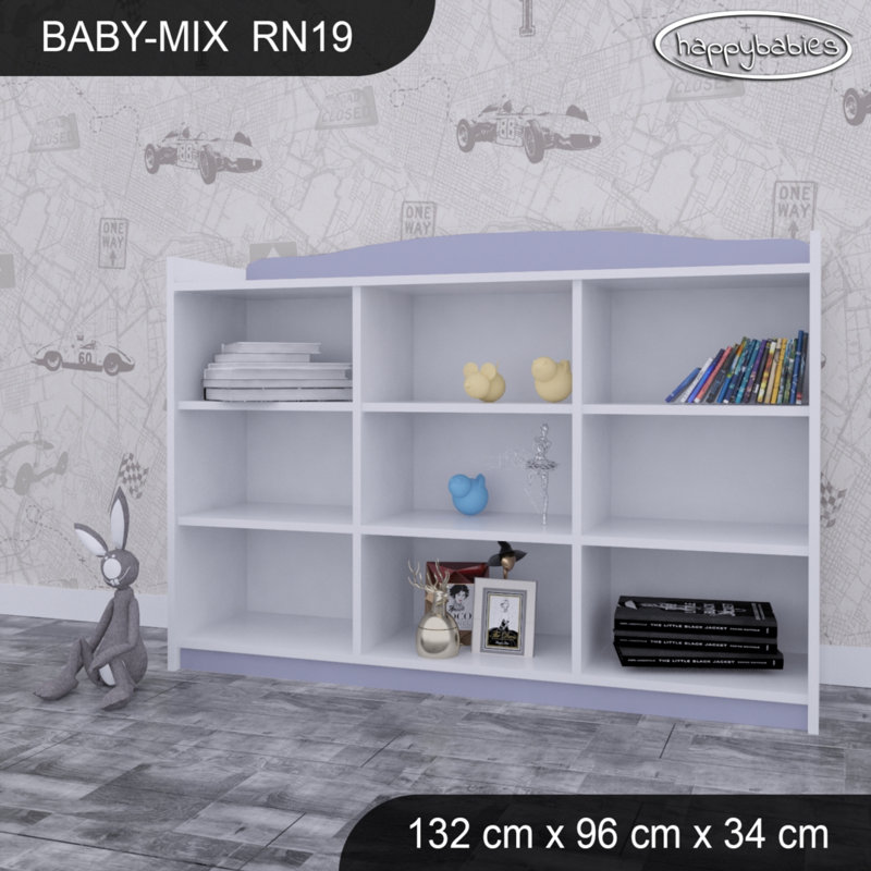 96cm H X 132cm W Kids Cube, White/Purple