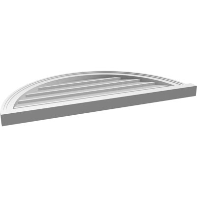 Half Round Surface Mount Signature Urethane Non-Functional Gable Vent Primed Tan