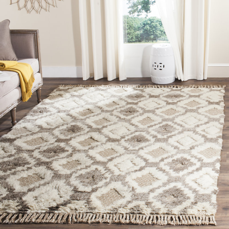 Jarrard Geometric Hand Woven Area Rug, Rectangle 183 x 274 cm