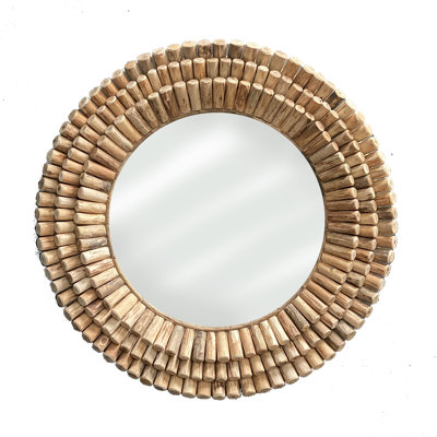 Sylvie Layered Large Round Mirror