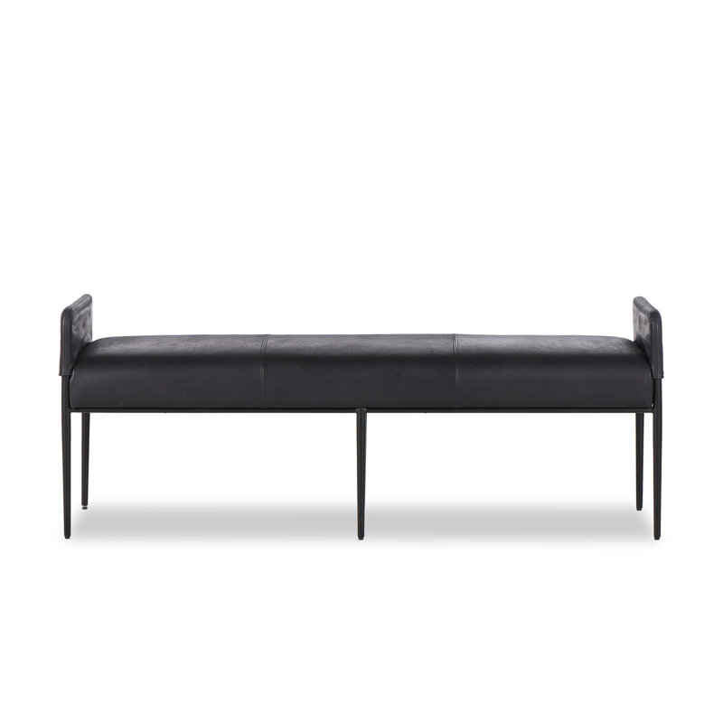 Banc en cuir véritable Queshon