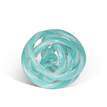 Tangled Glass Knot, Aqua