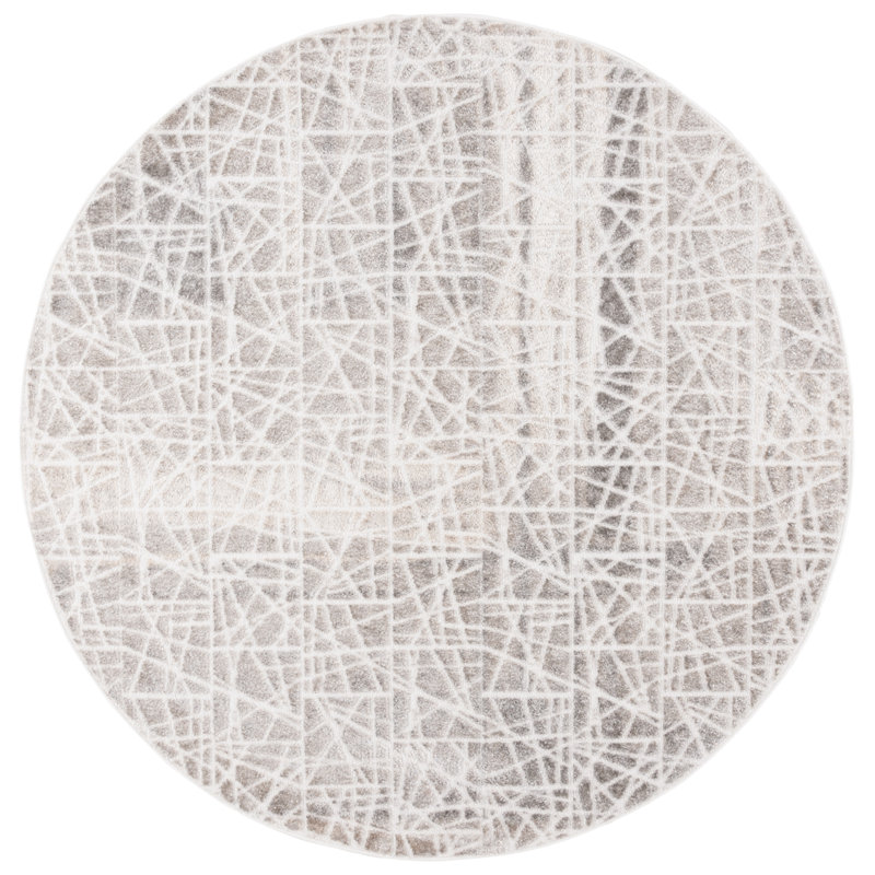 Brookley Performance Abstract Rug, Round 6'7"