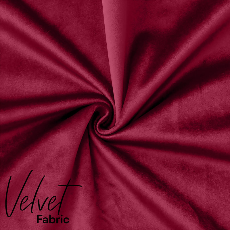 Luxurious Plain Velvet Cushion Covers (Set Of 2), Burgundy