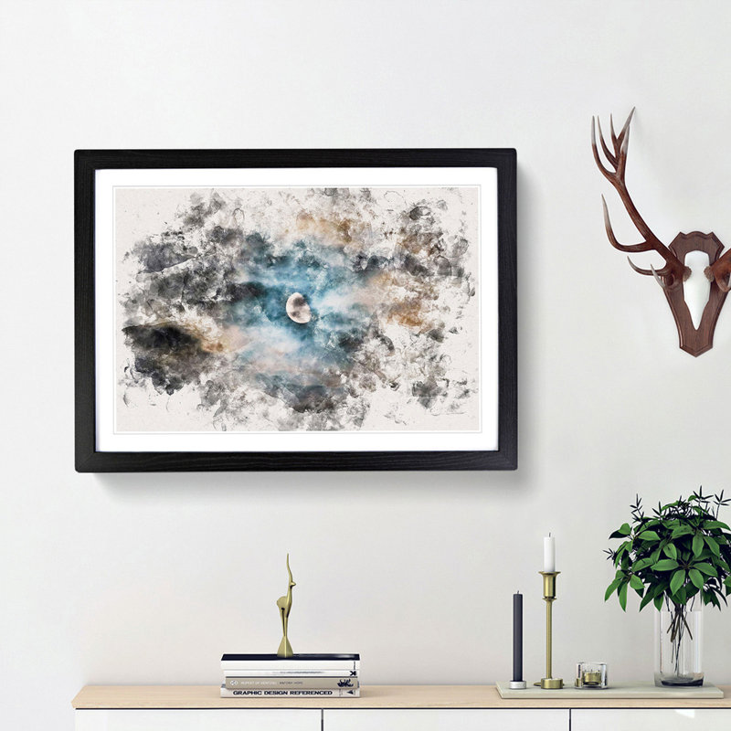 Moody Sky in Poland - Framed Print, 45cm H x 63cm W x 2cm D, Black Framed
