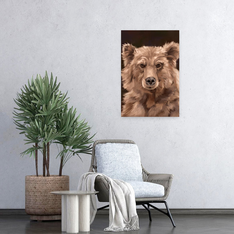 «Bushy Bear», art contemporain de la faune, H 24 po x l 16 po
