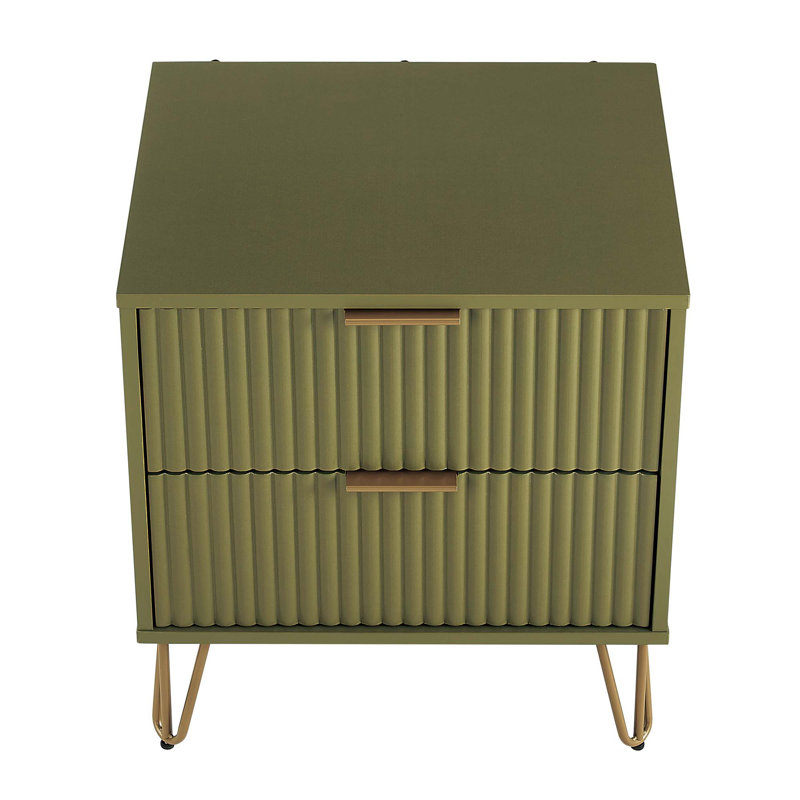 Gafita 20.07'' W Nightstand, Olive Green, Individual