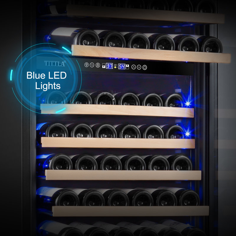 24" Dual Zone Stainless Steel Wine Cooler with Interior Lighting