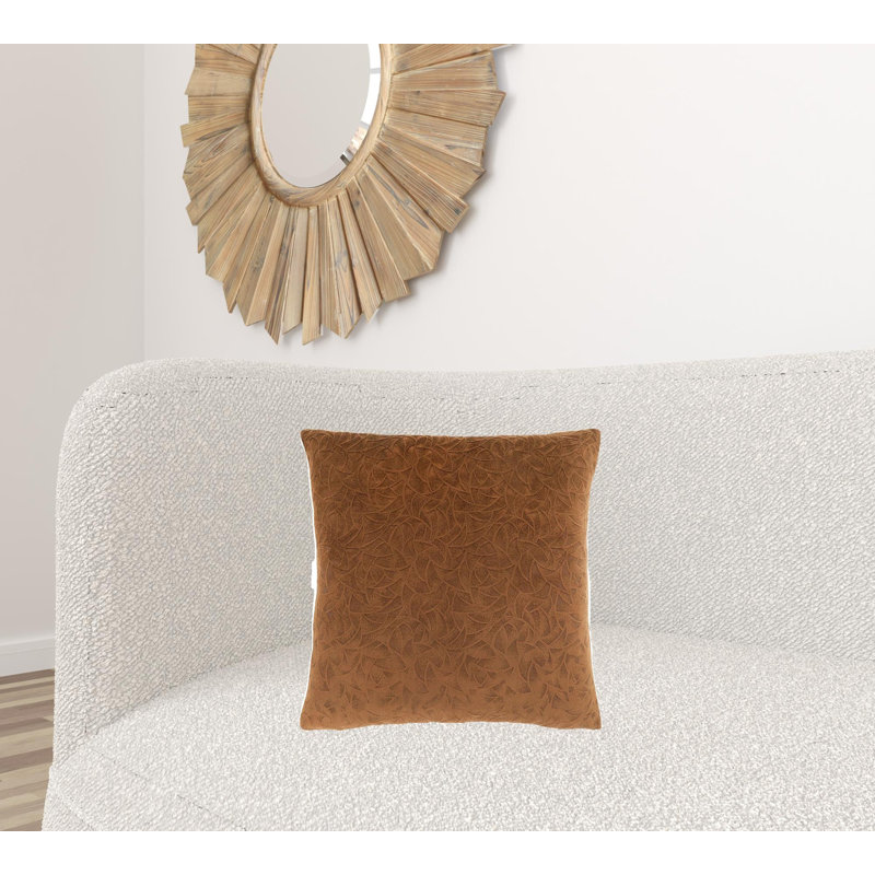 Pillows, Set Of 2, 18 X 18 Square, Insert Included, Accent, Sofa, Couch, Bedroom, Polyester, Light Brown Floral 2